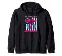 Live Love Heal NICU Nurse American Flag Nursing Nurses Sudadera con Capucha
