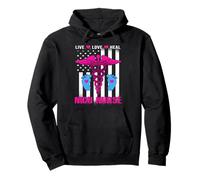 Live Love Heal NICU Nurse American Flag Nursing Nurses Sudadera con Capucha