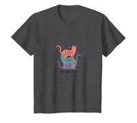 Live Love Purr: Adorable gráfico de Amante de los Gatos Camiseta, Niños, Jaspeado Oscuro, 8 años