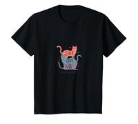Live Love Purr: Adorable gráfico de Amante de los Gatos Camiseta, Niños, Negro, 12 años