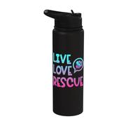 Live Love Rescue Derechos de los animales Trabajador de refugio de animales Stainless Steel Insulated Water Bottle