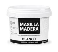 LIVÉ Masilla Madera Blanco 250 g, Masilla Reparadora para Madera Lista al Uso, Rellenadora de Agujeros, Grietas, Poros y Desperfectos, Reforzada con Fibra, Color Blanco