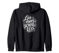 Live More Scroll Less Sudadera con Capucha