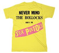 Live Nation Camiseta unisex Sex Pistols – Bollocks Amarillo Talla S para hombre