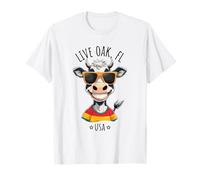 Live Oak Florida USA Divertido diseño de dibujos animados de vaca Camiseta