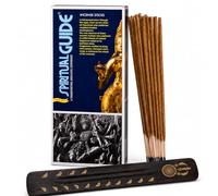 LIVÉ - Padmini Spiritual Guide Incienso - Pack de 200 Varillas Aromáticas + Porta Incienso de Madera de Regalo - 8 Cajas de 25 Varillas, Aroma Relajante para Meditación, Yoga, Hogar y Bienestar