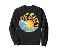 Live Salty, Sand Sun Beach Casual Beachwear Sudadera