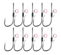 Live Shrimp Back Hooks - 1,85 inch Heavy Duty Fishing Hooks | Stainless Steel Salaker ooks - 10 Pack de Bass Trout Pond Lake River Coastal Anglers Gift Durable Rig