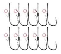 Live Shrimp Back Hooks - 1,85 inch Heavy Duty Fishing Hooks | Stainless Steel Salaker ooks - 10 Pack de Bass Trout Pond Lake River Coastal Anglers Gift Durable Rig