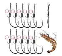 Live Shrimp Hook, 10-Pack Shrimp Bait Fishing Hooks, Floating Strong non-lip Heavy-Duty Tackle, Ideal para Lake, Río, Trout, Bass, Catfish, and Saltwater/Freshwater Trawling