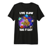 Live Slow Take It Easy Turtle Sloth Funny Sloths Turtles Camiseta Premium