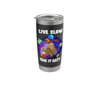 Live Slow Take It Easy Turtle Sloth Funny Sloths Turtles Vaso térmico de acero inoxidable de doble pared