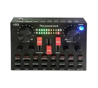Live Sound Card, DJ Sound Controller, Practical Sound Board Console, Compact Voice Changer Board, Portable for Stereo, DJ Studio, Live Streaming, Professional Audio Mixing