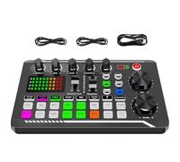 Live Sound Card for Podcasting, 7 modos de grabación, 4 modos de cambio de sonido, Sounds Effects Board, Professional Studio Equipment for Streaming and Podcast Production