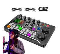 Live Sound Card, Podcast Production Studio Equipment, 7 Recording Modes, 4 Sound Change Modes, Sound Effects Board for Streaming, Podcasting, Audio Mixer Tool for Live Broadcast, Online Streaming