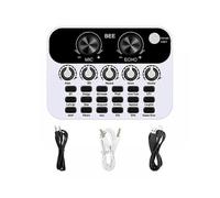 Live Sound Card V8 English Mini Audio Interface Podcast Mixer Suitable for PC Computer Phone Broadcast Recording Effects New
