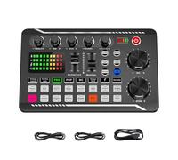 Live Sound Card with DJ Mixer Effects, Sound Card For Live Streaming, Audio Mixer For Karaoke, 7 Recording Modes Sound Card, DJ Mixer Effects For Streaming, Sound Card For Recording, 4 Sound Change
