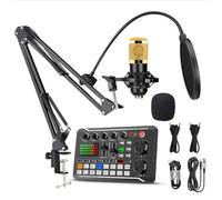 Live Sound Card with Dj Mixer Effects & Voice Changer, F998 Live Sound Card Audio Mixer, Live Sound Card Audio Mixer, Professional Sound Mixer Board, Voice Changer Sound Board Live Sound Card (D)