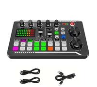 Live Sound Card with DJ Mixer Effects & Voice Changer, F998 Live Sound Card Audio Mixer,Voice Changer Sound Board for Xbox,Live Sound Card Audio Mixer for Streaming, with Multiple Sound Effects (A)