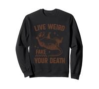 Live Weird Fake Your Death Possum Cita Sudadera