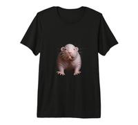 Live Weird Funny Desnudo Topo Rata Extraño Animal Camiseta Premium