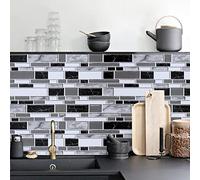 Livebor Papel tapiz para salpicaduras de cocina, papel tapiz de 11.8 x 118.1 pulgadas, papel de contacto de azulejos de cocina, papel tapiz impermeable para baño, cocina