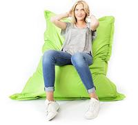 LiveDeco - Puf Gigante XL para Interior y Exterior, Desenfundable, Salón, Jardín, Verde BiG52