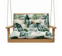 LiveGo Cojín de banco impermeable para columpio de porche, cojín de repuesto para silla de jardín de 2 a 3 plazas con lazos para patio, exterior, patio trasero y jardín (hawaiano, 150 x 100 x 10 cm)