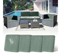 LiveGo Funda de cojín elástica para sofá de patio, funda de cojín de repuesto para muebles de patio, funda de asiento de silla, protector de flexibilidad suave (4, verde frijol)