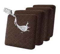 LiveGo Fundas de cojín de patio al aire libre, fundas de repuesto lavables para cojines de sofá y sofá al aire libre, protectores de asiento suaves y duraderos para muebles de patio (4, café A)