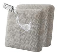 LiveGo Fundas de cojín de patio al aire libre, fundas de repuesto lavables para cojines de sofá y sofá al aire libre, protectores de asiento suaves y duraderos para muebles de patio (2, marrón A)