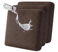 LiveGo Fundas de cojín de patio al aire libre, fundas de repuesto lavables para cojines de sofá y sofá al aire libre, protectores de asiento suaves y duraderos para muebles de patio (3, café A)