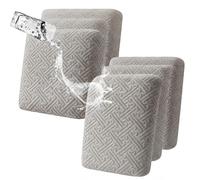 LiveGo Fundas de cojín de patio al aire libre, fundas de repuesto lavables para cojines de sofá y sofá al aire libre, protectores de asiento suaves y duraderos para muebles de patio (6, marrón A)
