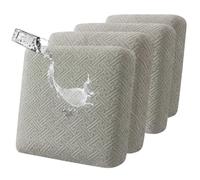 LiveGo Fundas de cojín de patio al aire libre, fundas de repuesto lavables para cojines de sofá y sofá al aire libre, protectores de asiento suaves y duraderos para muebles de patio (4, marrón A)