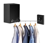 LIVEHITOP Tendedero Retractable, Ajustable Inoxidable Cuerda Retráctil para Tender Secar Ropa (Negro)