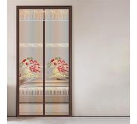 Liveinu Mosquitera Puerta Magnetica, Patrón de bordado, Cortina Contra Mosquitos con Imanes, Cortinas Antimosquitos para Puertas Exteriores, Fly Curtains for Door, Estilo 2, 90x205cm