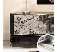 LiveInUrban Papel pintado vintage estilo espejo antiguo, papel de contacto para muebles de pared, tocador, decoración del hogar, 15.35 x 39.37 pulgadas