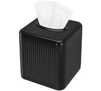 Livelab - Caja de paρuelos cuadrada de plαstico con base, dispensador de paρuelos decorativo, moderno cubo para baρo, tocador, encimera, sala de