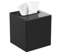 Livelab - Caja de paρuelos de metal cuadrada con tapa, moderna, para decoraciσn facial, dispensador de paρuelos, ideal para baρo, tocador, encime