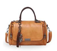 LiveLaif - Bolso de mano mujer PU extra calidad, elegante, funcional | Bolsos mujer con multiples bolsillos y compartimentos | Bolso bandolera mujer para trabajo y diario (Camel)