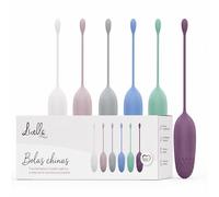 Livella | Bolas Chinas para fortalecer el suelo pélvico - 6 Pesos (25-110 g) - Entrenador de suelo pélvico para mujer de silicona médica, con cordón, para ejercicios Kegel, posparto y uso cómodo fácil