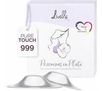 Livella | Pezoneras de Plata para Lactancia - Talla Única - Made in Germany - Para pezones sensibles - Mantiene el entorno húmedo en la piel - Copas protectoras para la lactancia materna y el posparto