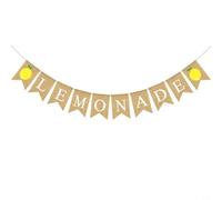 Lively For Lemonade Stand Banner Decoración de arpillera para eventos y celebraciones de verano (limonada)