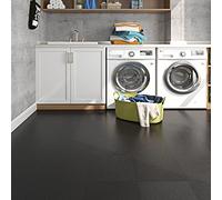 Livelynine 16 Losetas Vinilicas Autoadhesivas Suelo Lavable Suelo Vinilo Autoadhesivo Baño Antracita Negro Vinilo Suelos Habitacion Modernos Vinilos Suelos Cocina Piso Losetas Vinilico 30x30