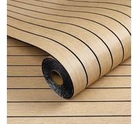 Livelynine Grueso Papel Pintado Efecto Madera Listones 3D 60CMx3M Papel Tapiz Paredes Habitacion Salon Pasillo Impermeable Revestimiento Pared Madera Natural Oficina Panel Decorativo Pared Adhesivo