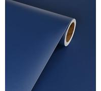 Livelynine Papel Adhesivo para Muebles Azul Oscuro Vinilo Adhesivo Cocina Muebles Azul Marino Lavable Papel Pintado Pared Dormitorio Baño Liso Papeles Tapiz Autoadhesivo Armarios Escalera Mesa 40CMx2M