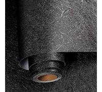 Livelynine Papel de Pared Negro Vinilos Para Pared Negra Papel Pintado Autoadhesivo Pared Adhesivo Vinilo Negro Papel Para Pared Habitacion Baño Vintage Vinilos Para Paredes Dormitorio 40CMX200CM