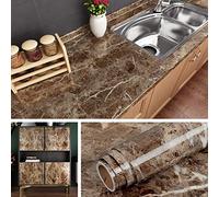 Livelynine Papel Marmol Adhesivo Muebles 40CMX5M Vinilo Encimera Cocina Papel Vinilo Adhesivo Cocina Vinilos para Baños Mueble Vinilos para la Cocinas Encimera Rollo Mesas de Cocinas