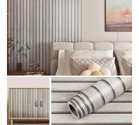Livelynine Papel Pared Autoadhesivo Madera 3D 40CMx10M Papel Pintado Tablones de Madera Gris Papel Tapiz Paredes Habitacion Salon Vinilos para Muebles Armarios Vinilo Adhesivo Pared Moderno Skandi
