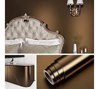 Livelynine Papel Pintado Autoadhesivo Dorado Pared Cocina Dormitorio Salon Impermeable Vinilo Adhesivo Oro Metalizado Papel Adhesivo para Muebles de Cocina Armarios Vinilo Nevera Puerta 40CMx2M